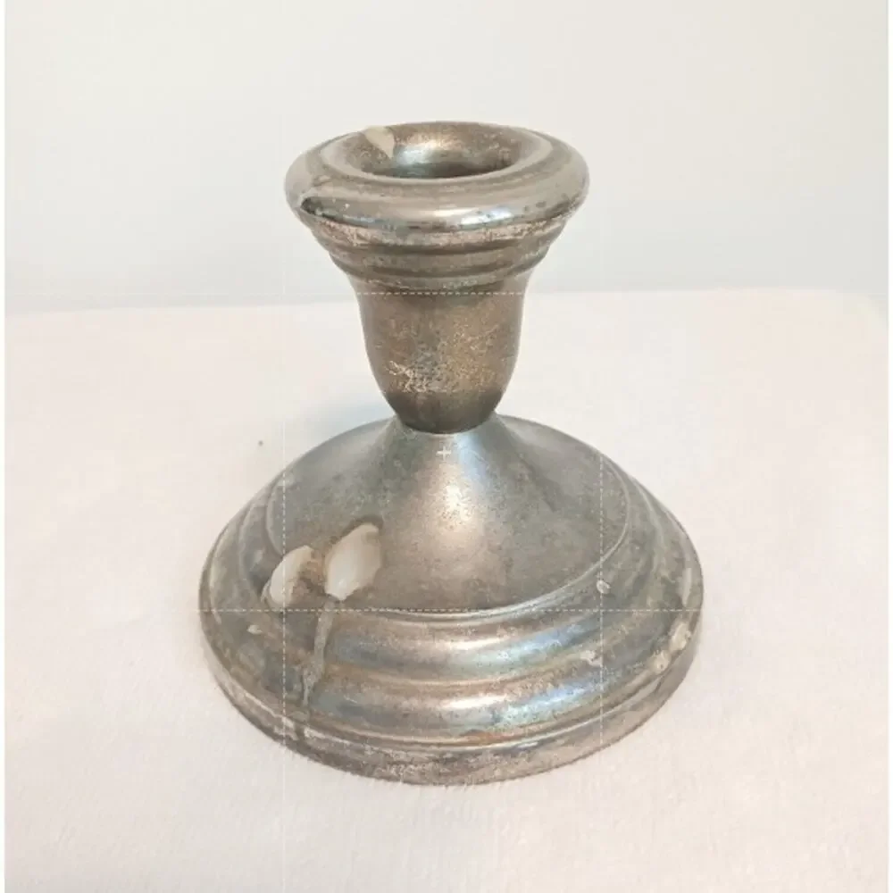 FB‎ Rogers Silverplate Candle Stick Holder Renaissance Cottagecore Rustic Dark